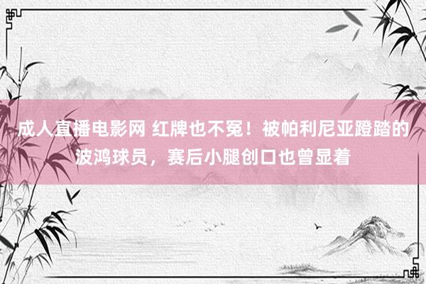 成人直播电影网 红牌也不冤！被帕利尼亚蹬踏的波鸿球员，赛后小腿创口也曾显着